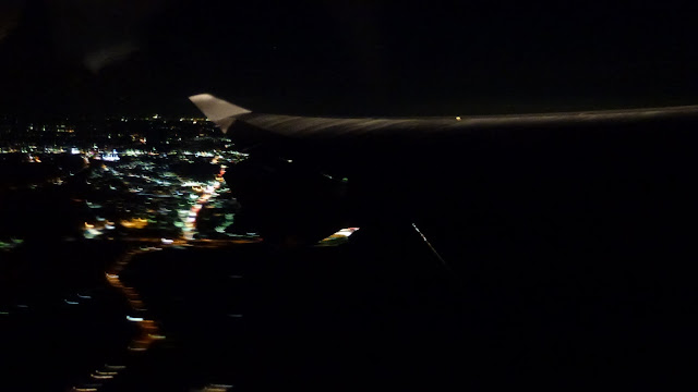 Night lights at takeoff